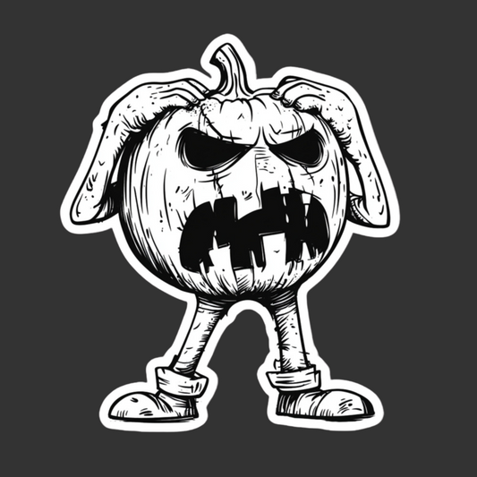 Pumpkin Head Sticker – Slap the Attitude