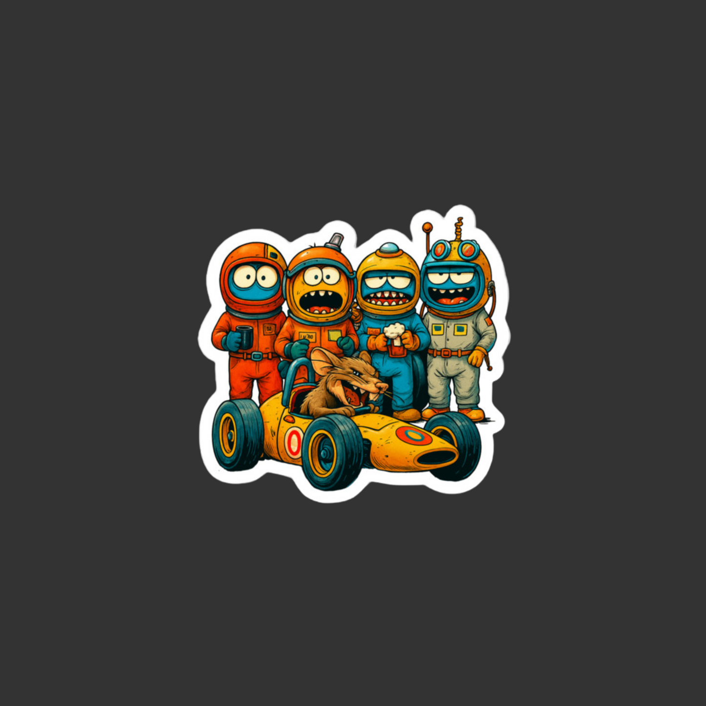 Gnash Pit Crew Sticker – One Tire, One Coffee