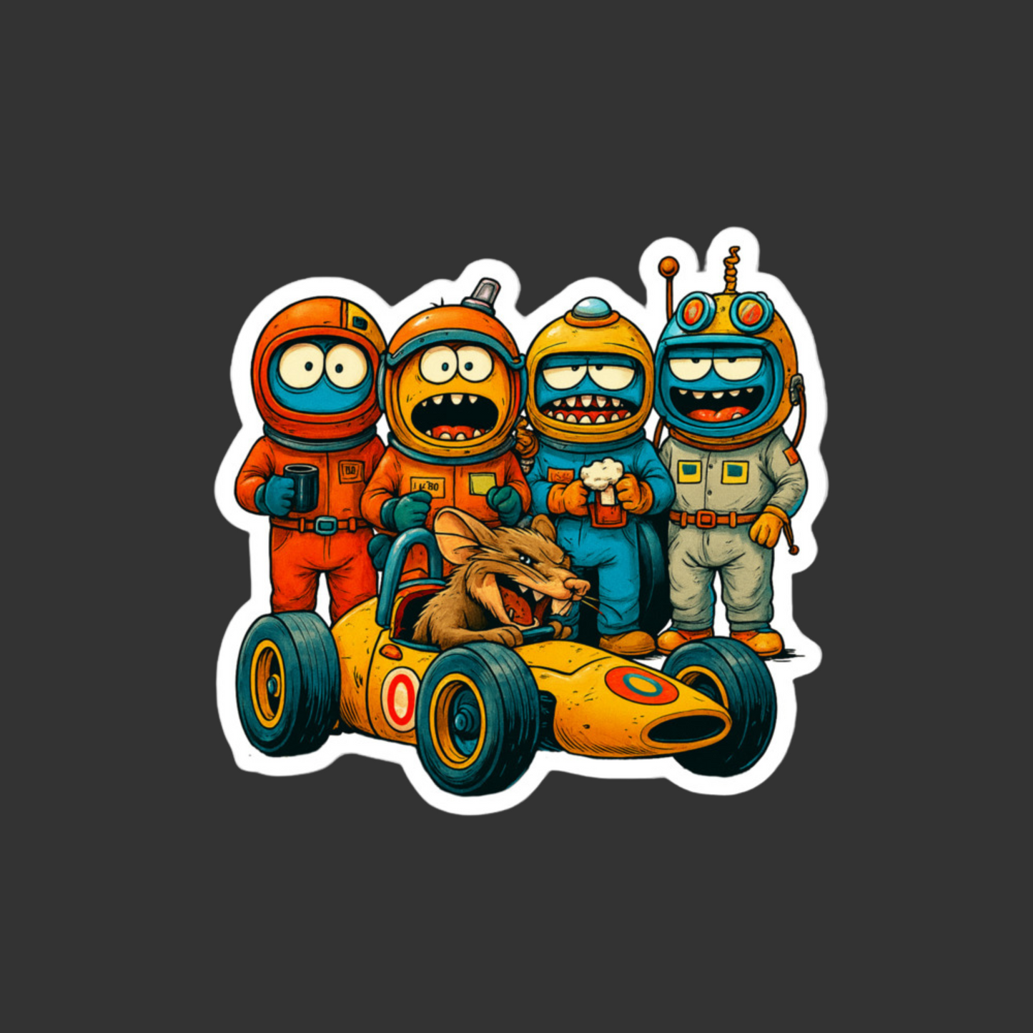Gnash Pit Crew Sticker – One Tire, One Coffee