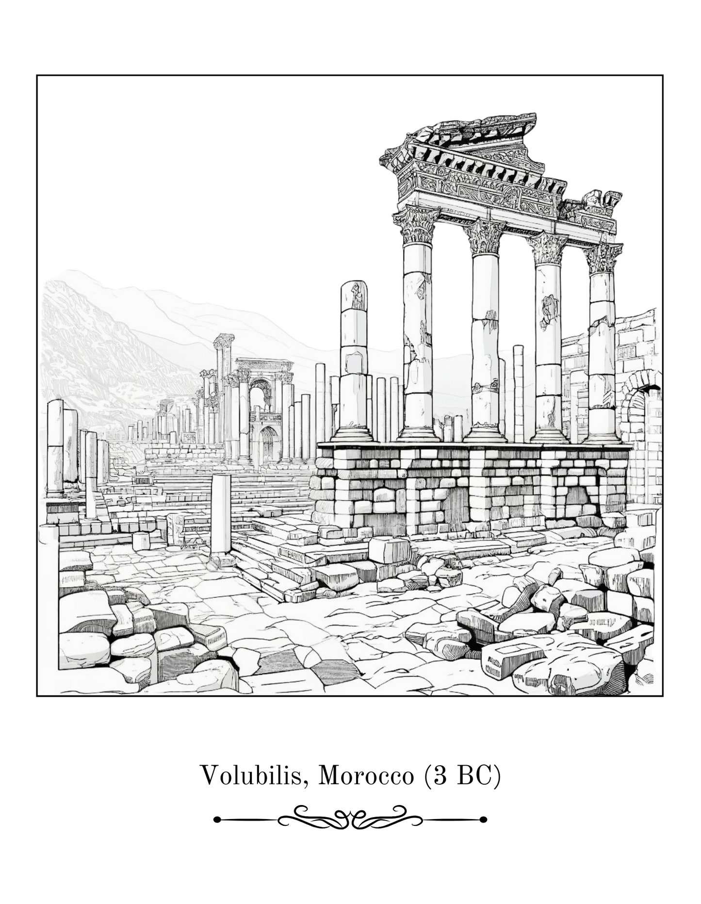 Haunted Ruins – Ancient Architecture Coloring Book