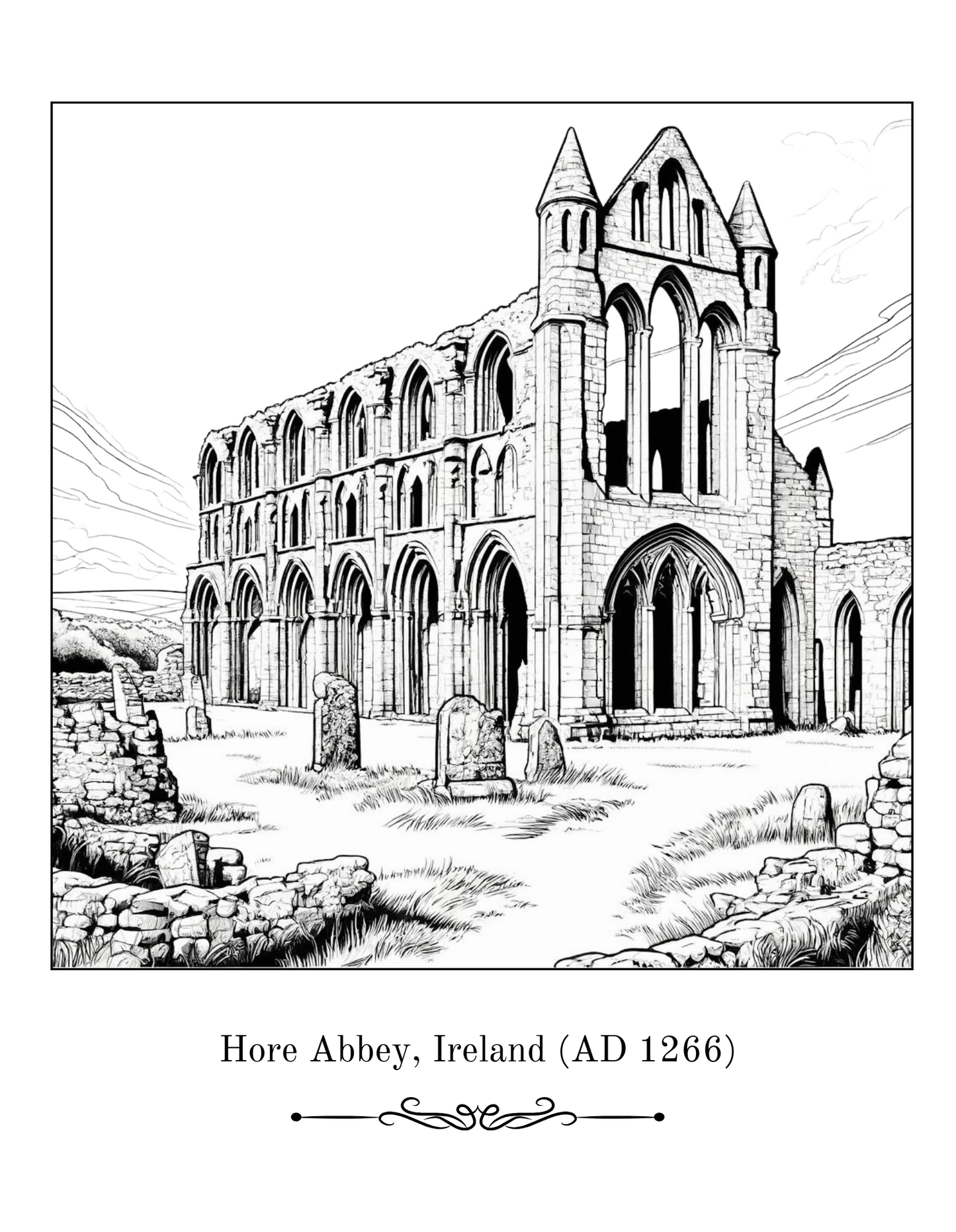 Haunted Ruins – Ancient Architecture Coloring Book