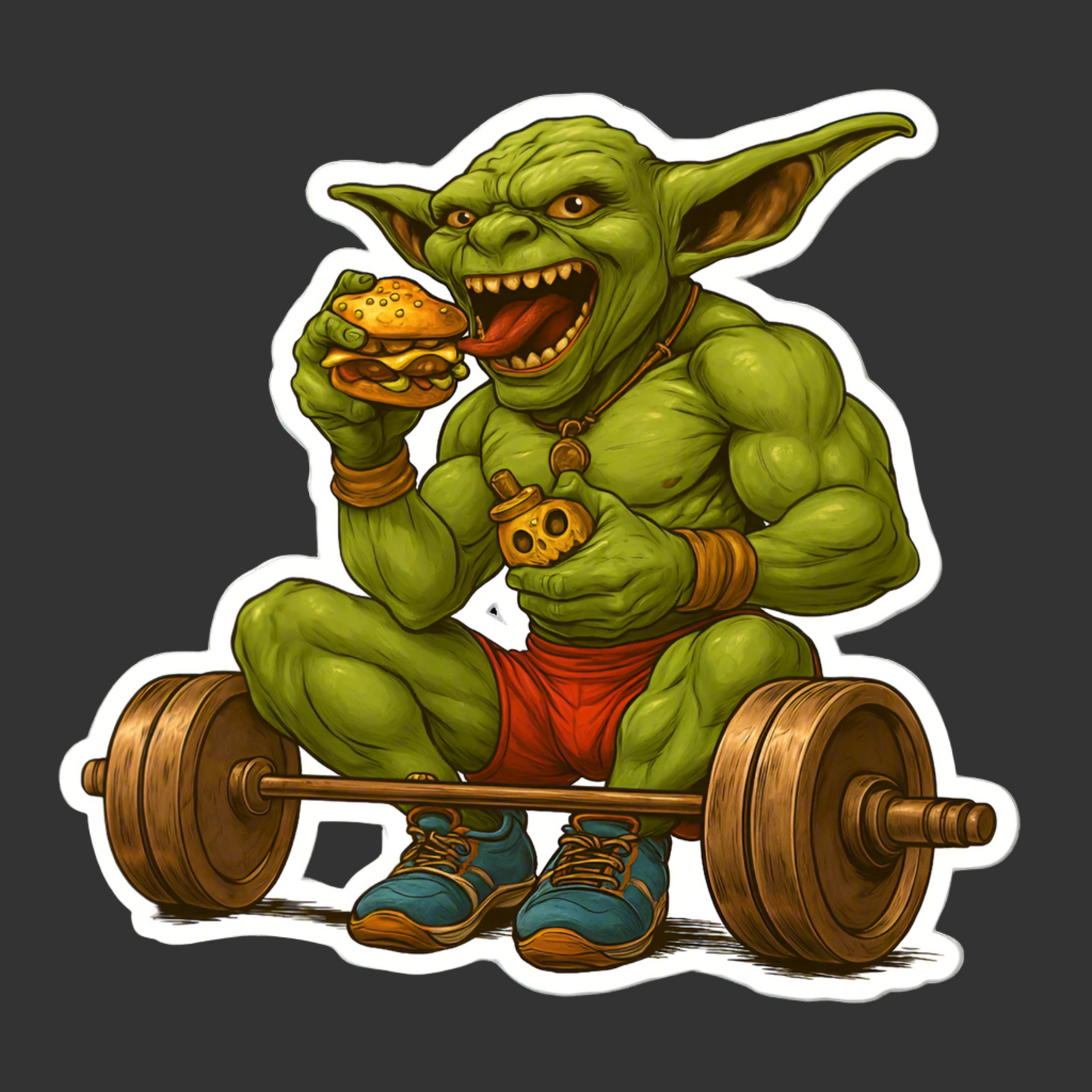 Gym Goblin Sticker – Snack & Squat Squad