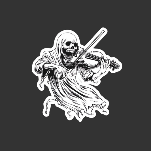 Skeleton Violinist Sticker – Death’s Greatest Hits