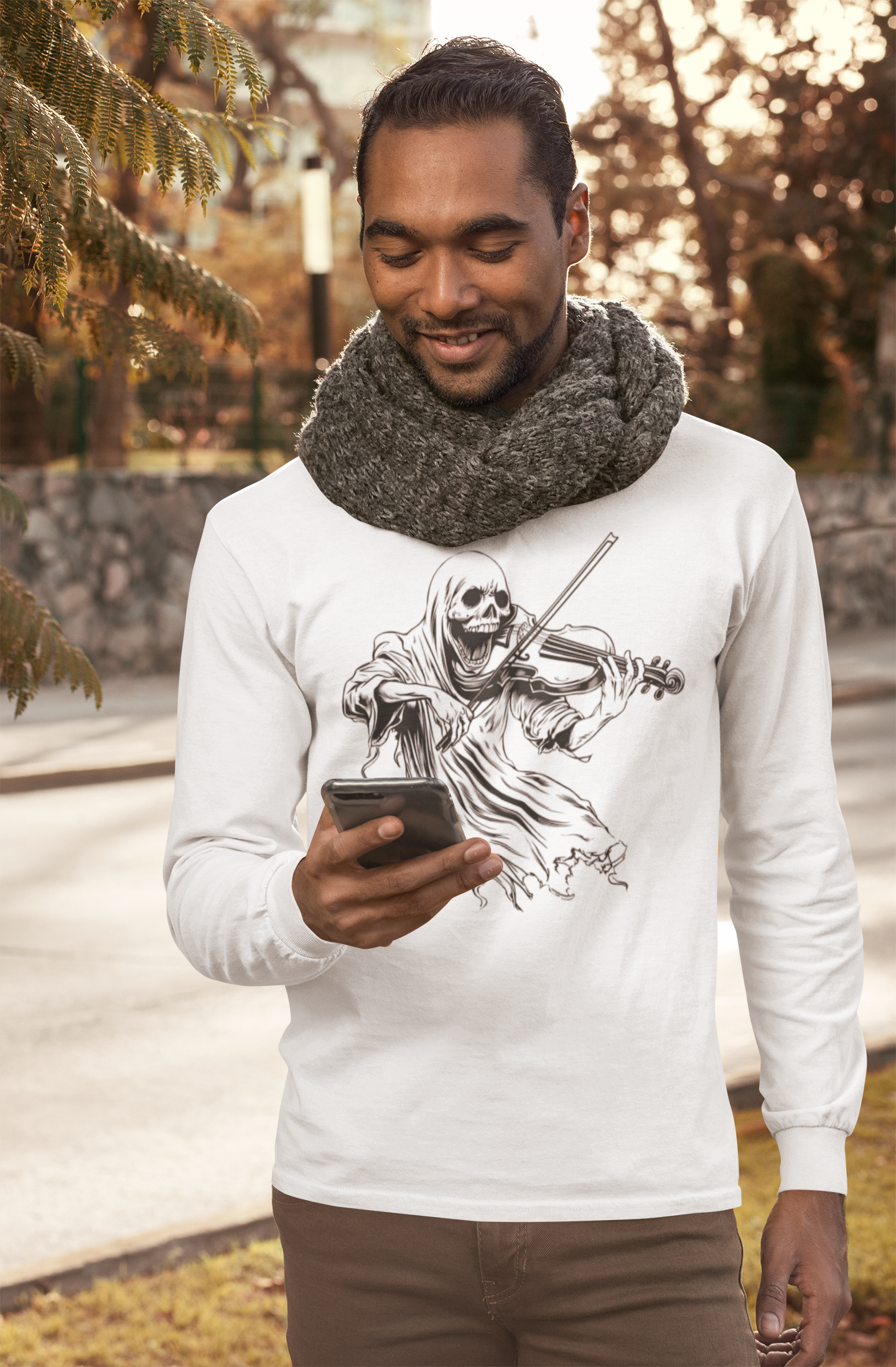 Skeleton Violinist Long Sleeve – Death’s Greatest Hits