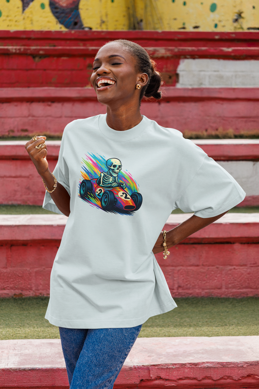Misfit Racing Tee – Oversized Skeleton Streetwear