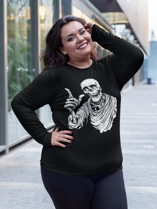 Bonehead– Skeleton Finger Long Sleeve Tee