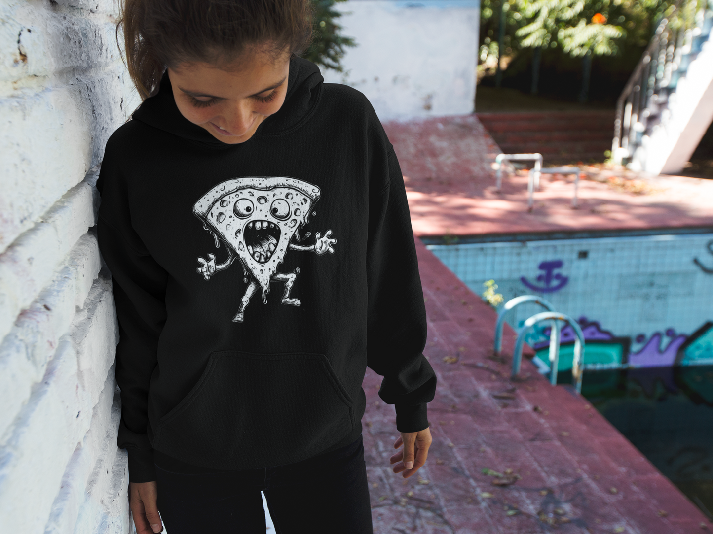 Pizza Slice Hoodie – Cheesy Chaos