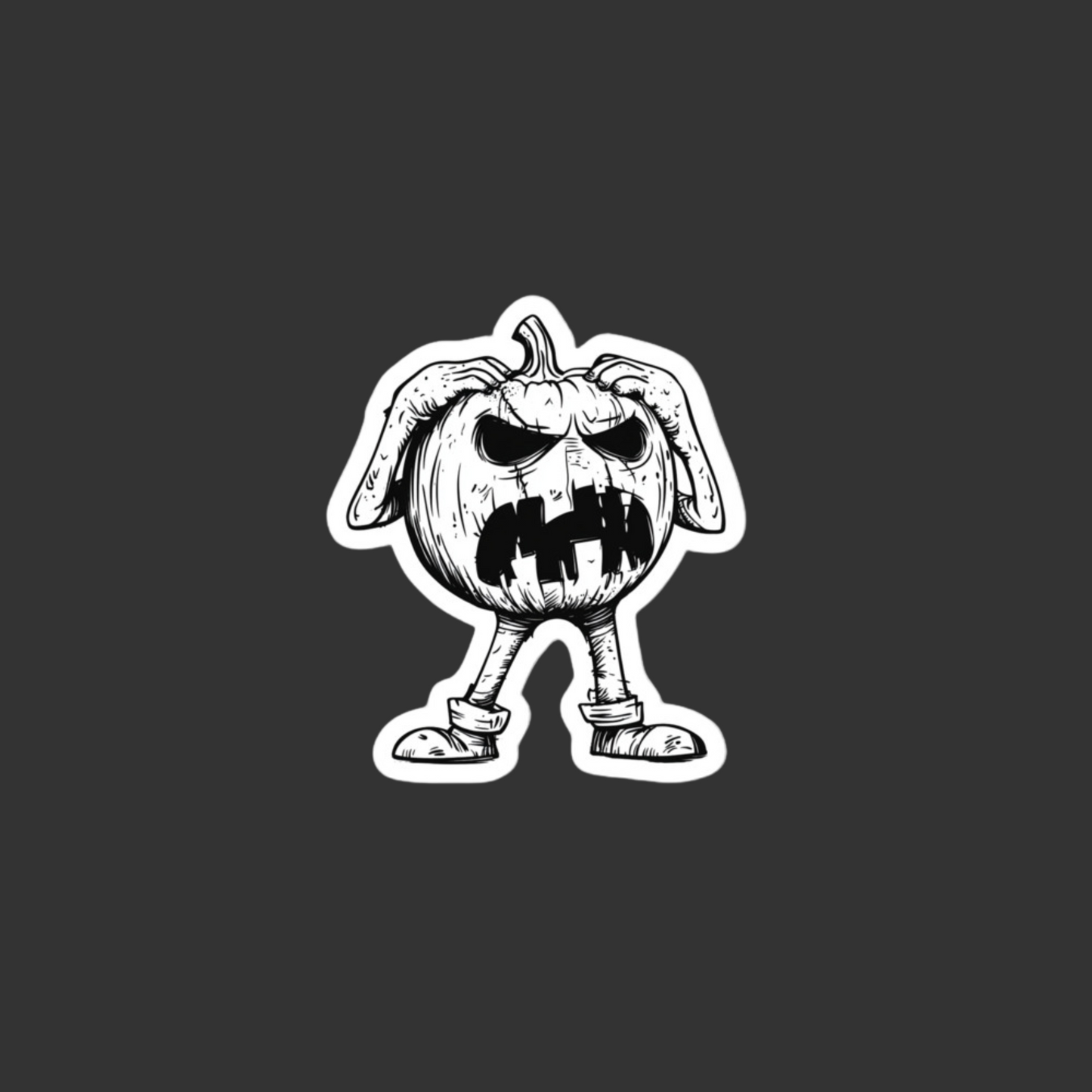 Pumpkin Head Sticker – Slap the Attitude
