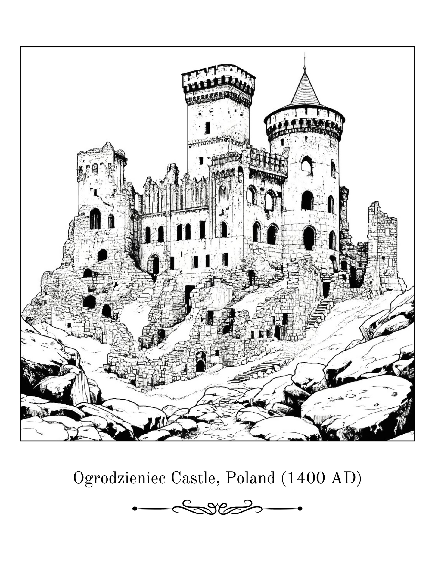 Haunted Ruins – Ancient Architecture Coloring Book