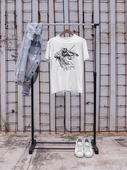 Skeleton Violinist Tee – Death’s Greatest Hits