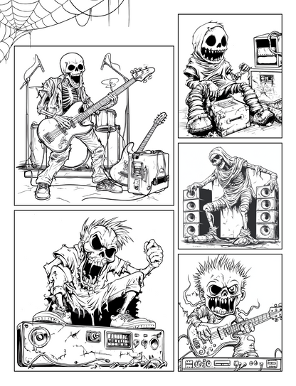 Twisted Tunes Terror Fest – A Comic Coloring Chaos