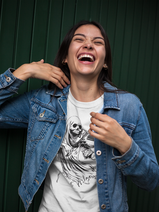 Skeleton Violinist Tee – Death’s Greatest Hits