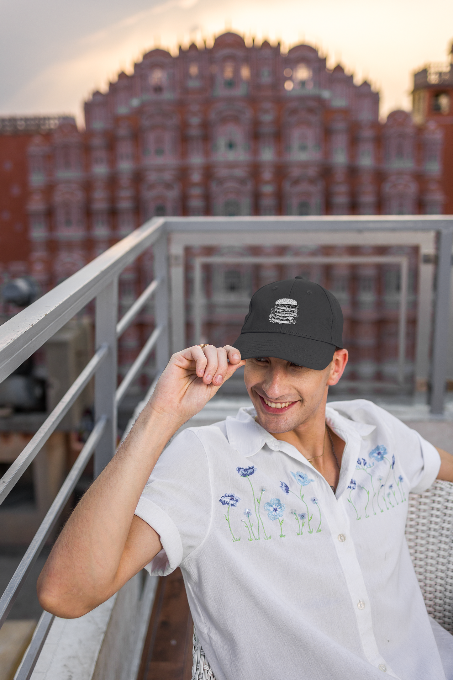 Hamburger Monster Dad Hat – Maximum Grease, Minimum Effort