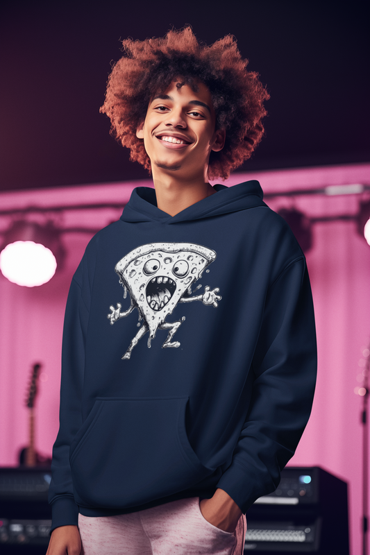 Pizza Slice Hoodie – Cheesy Chaos