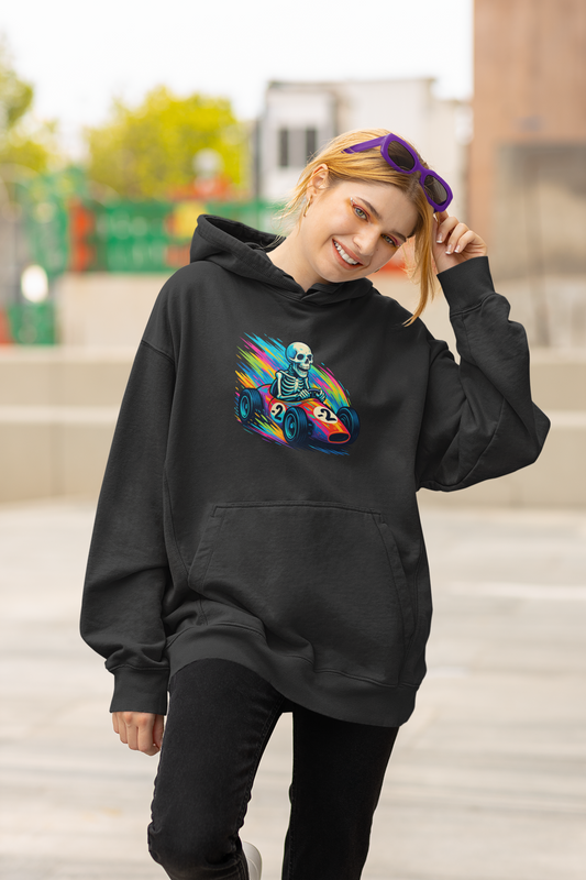 Skeleton Racer – Oversized Misfit Streetwear Hoodie