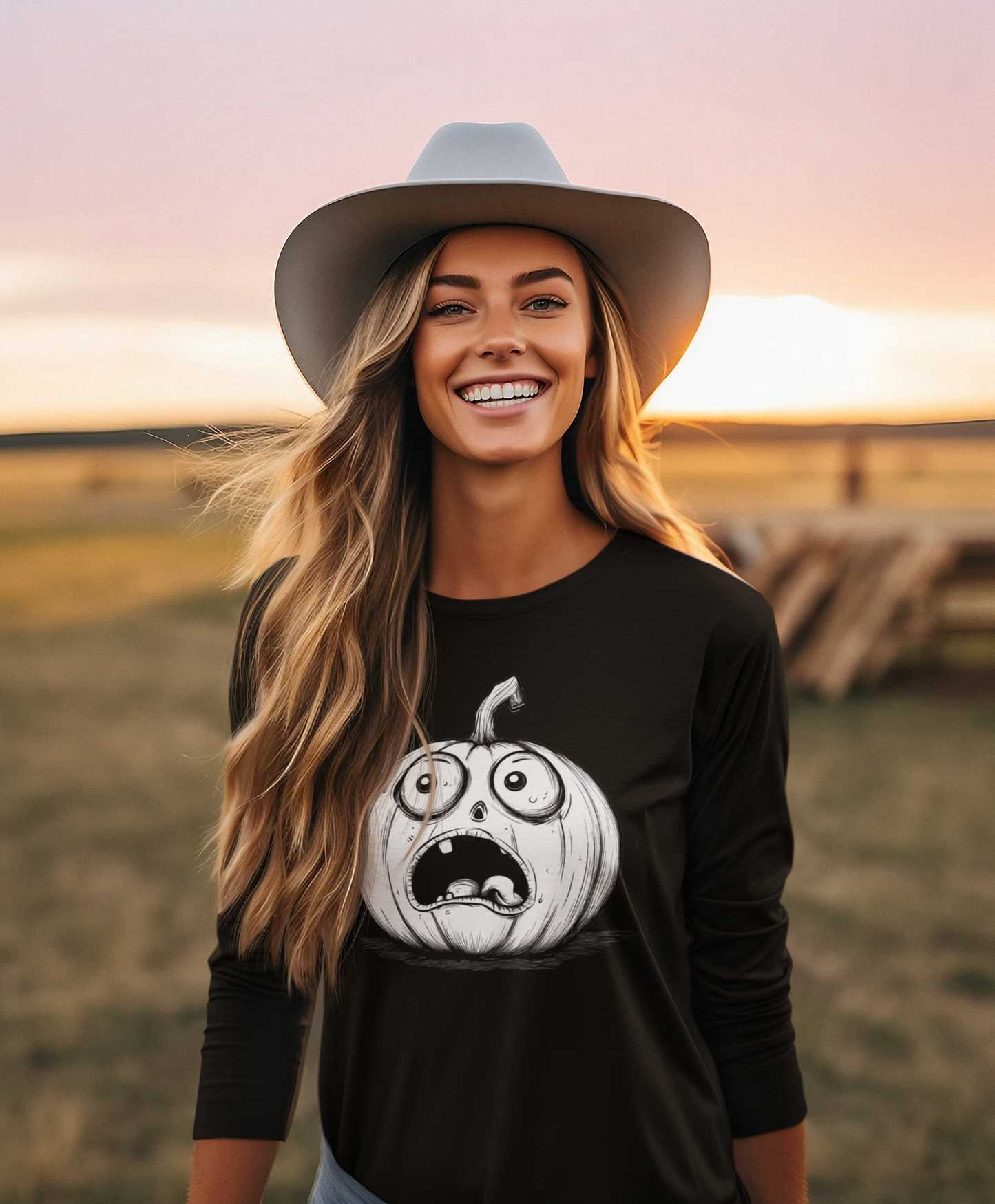 Pumpkin Critter Long Sleeve – Hollow Eyes, Full Panic